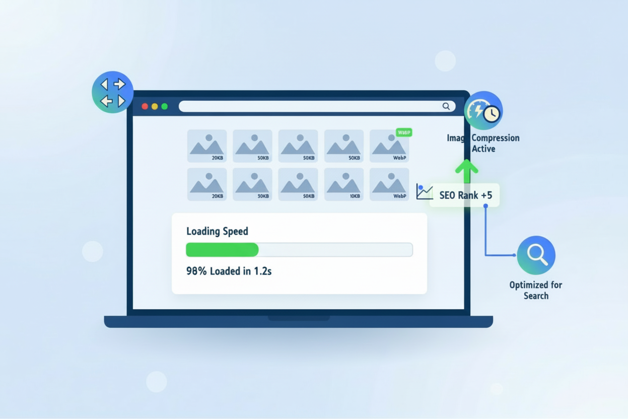 Why image compression is important for website speed and SEO