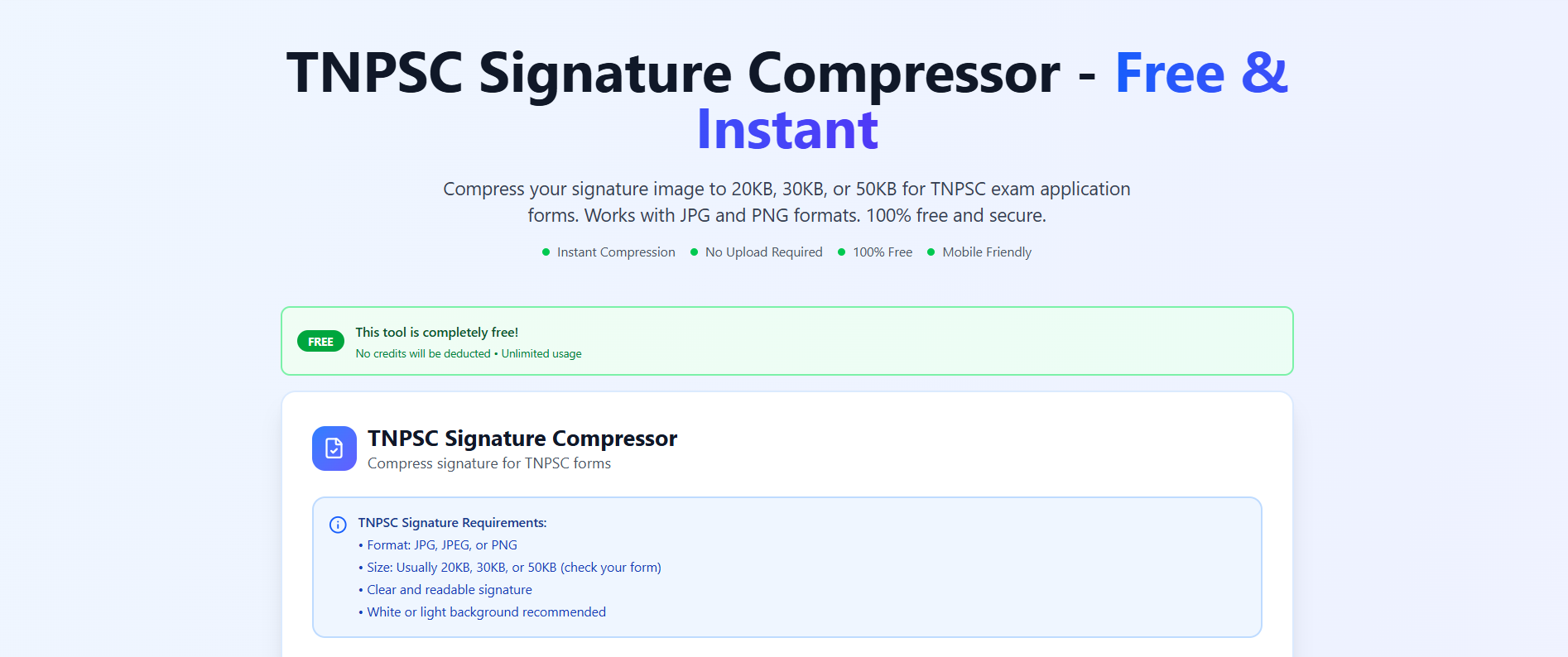TNPSC image compressor