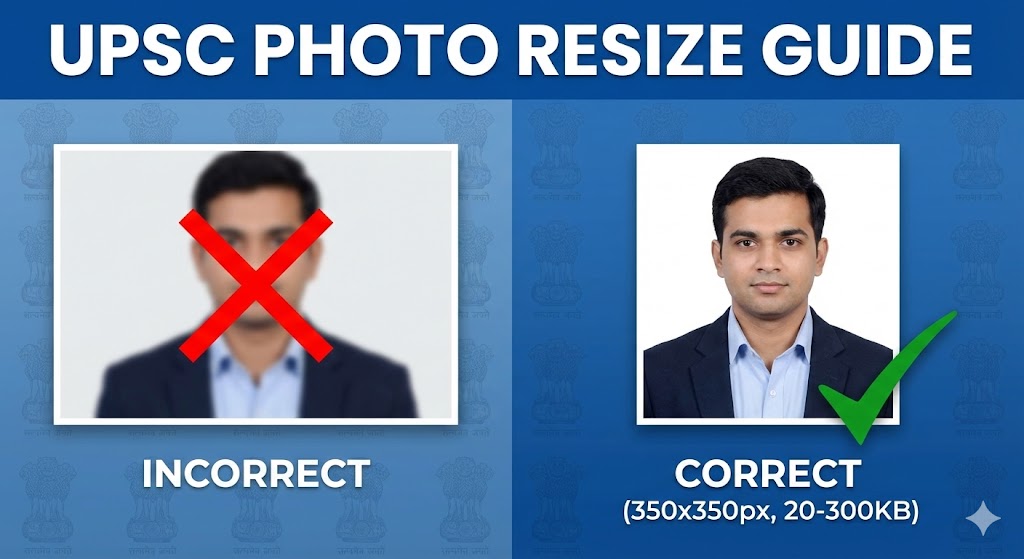 UPSC photo resize